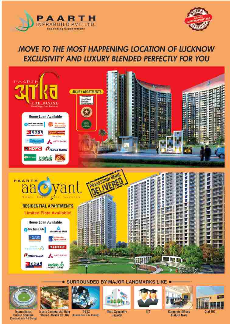Exclusivity and luxury blended perfectly for you at Paarth Properties in Lucknow